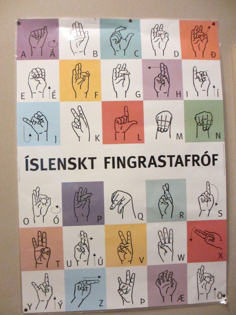 Исландский дактильный алфавит